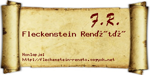 Fleckenstein Renátó névjegykártya