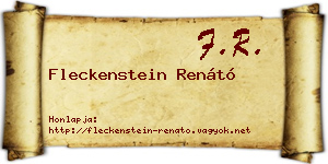 Fleckenstein Renátó névjegykártya