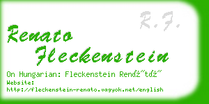 renato fleckenstein business card